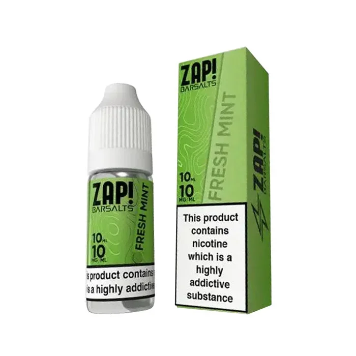 Fresh Mint 10ml Nic Salt E-Liquid by Zap! Bar Salts