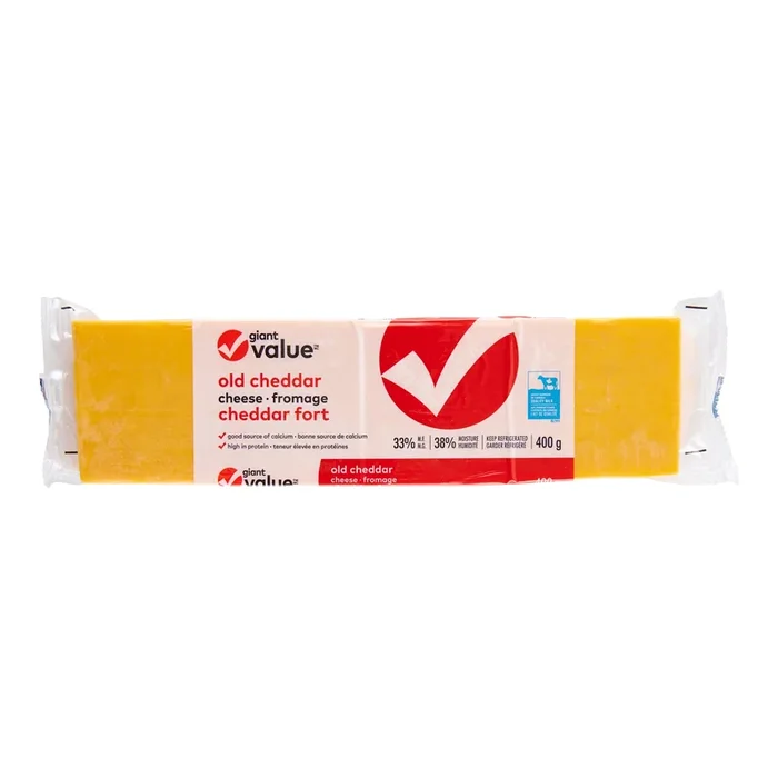 Fromage cheddar fort Giant Value – 400 g