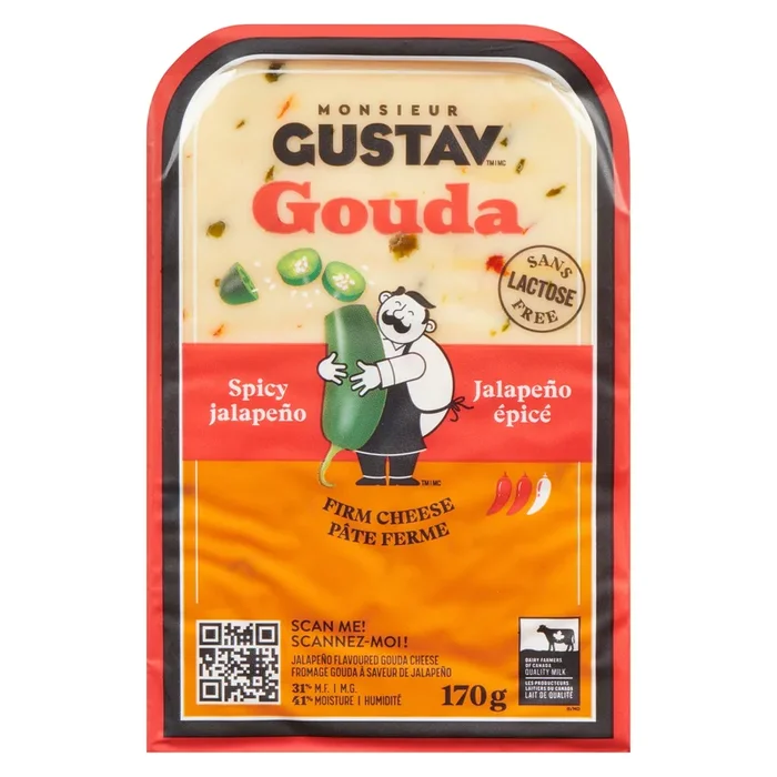 Fromage gouda au jalapeno Monsieur Gustav – 170 g