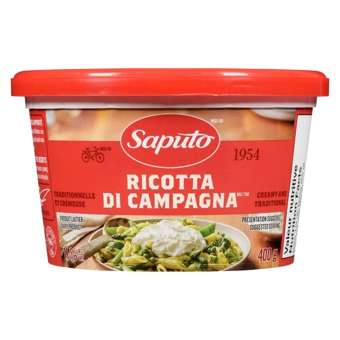 Fromage ricotta di campagna 11 % de M. G. Gourmet de Saputo – 400 g