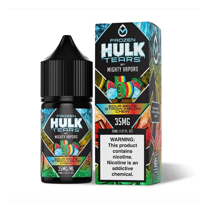Frozen Sour Belts by Mighty Vapors Hulk Tears Salt Series E-Liquid 30mL (Salt Nic)