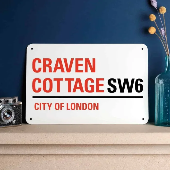 Fulham FC Football Stadium Street Sign