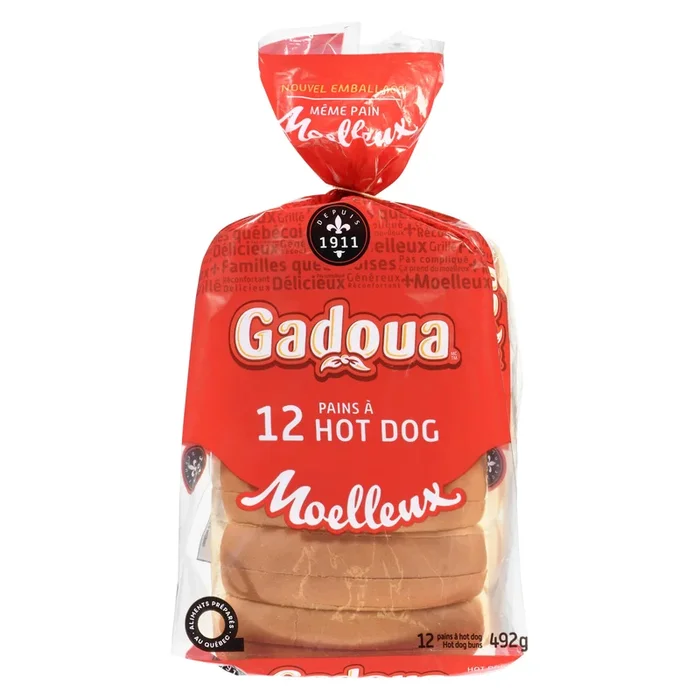 Gadoua Moelleux Hot Dog Buns, 12-Pack