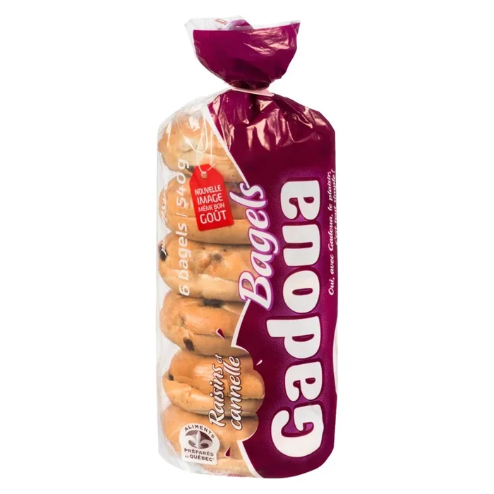 Gadoua Raisin and Cinnamon Bagels, 6-Pack, 540-g