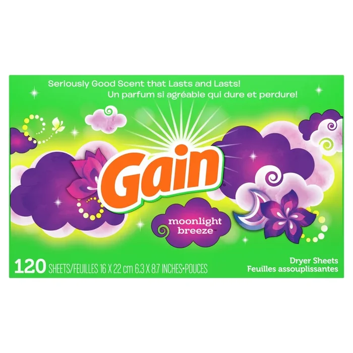 Gain Moonlight Breeze Dryer Sheets, 6.4-in x 9-in, 120-Pack