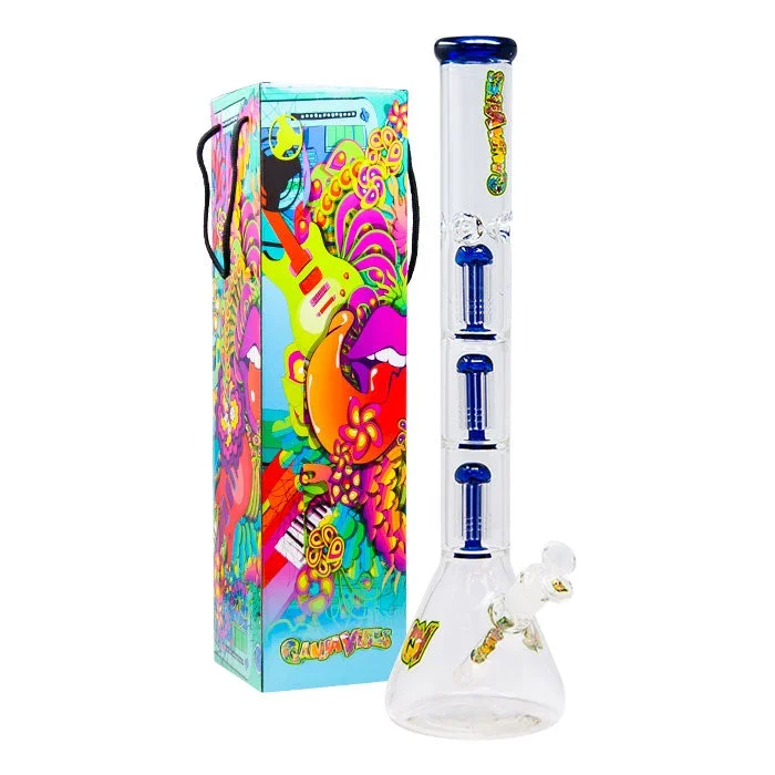 GanjaVibes 20″ Triple Tree Percolator Glass Bong