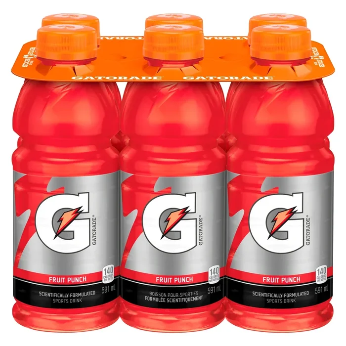 Gatorade Fruit Punch Sports Drink 6-Pack, 591ml