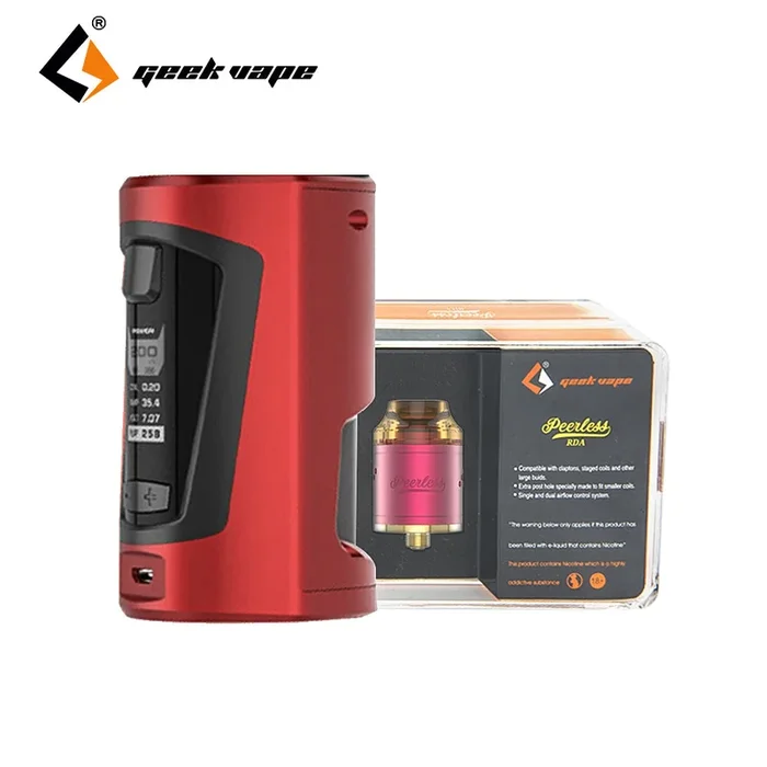 GeekVape GBOX Squonker MOD 200W with gift Peerless RDA Tank 8ml Bottle Capacity e cigs No Battery GBOX Squonker Vape Kit