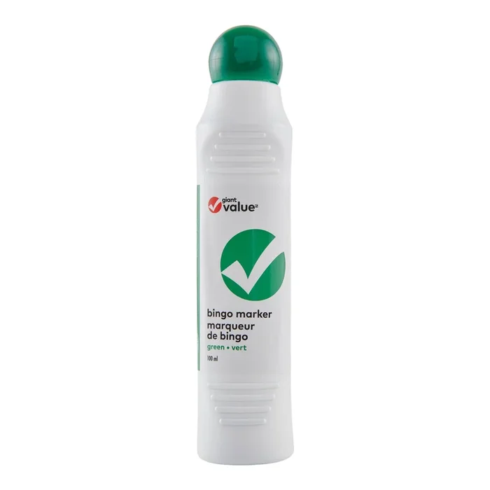 Giant Value Bingo Marker, Green, 100-ml.