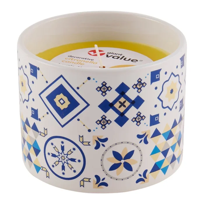 Giant Value Ceramic Citronella Candle Pot