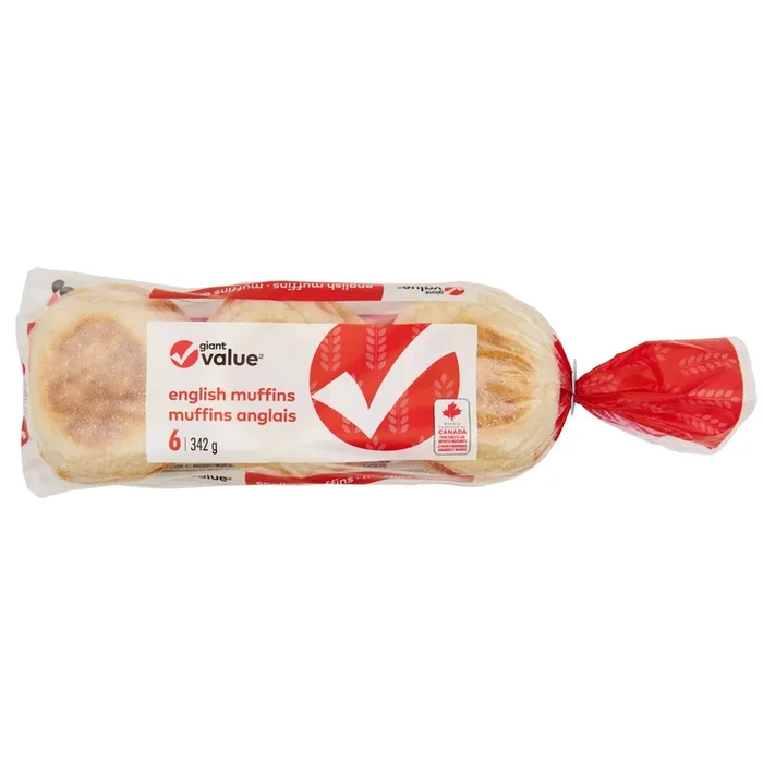 Giant Value English Muffins, 342 g