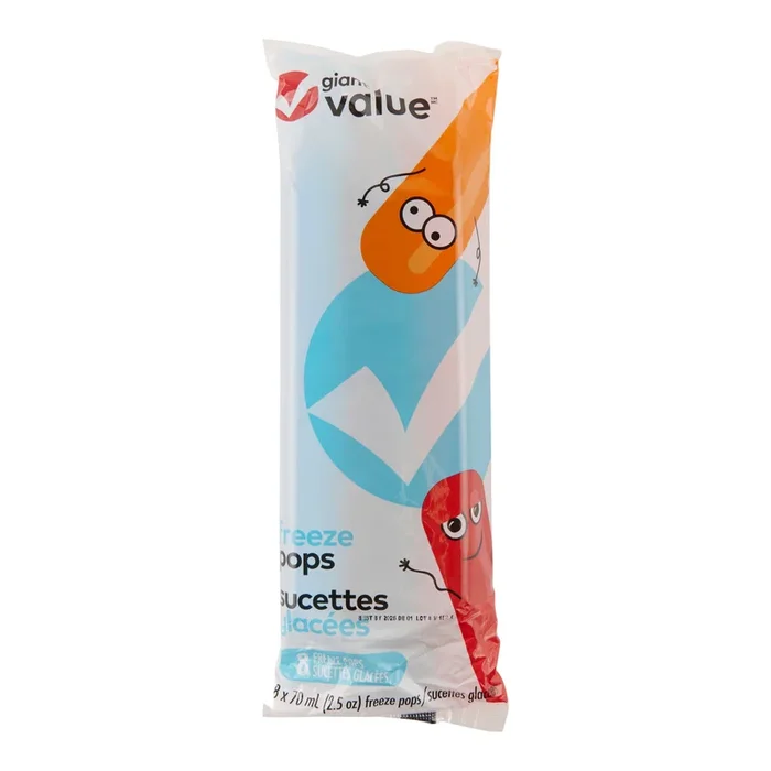 Giant Value Freeze Pops, 8-Pack