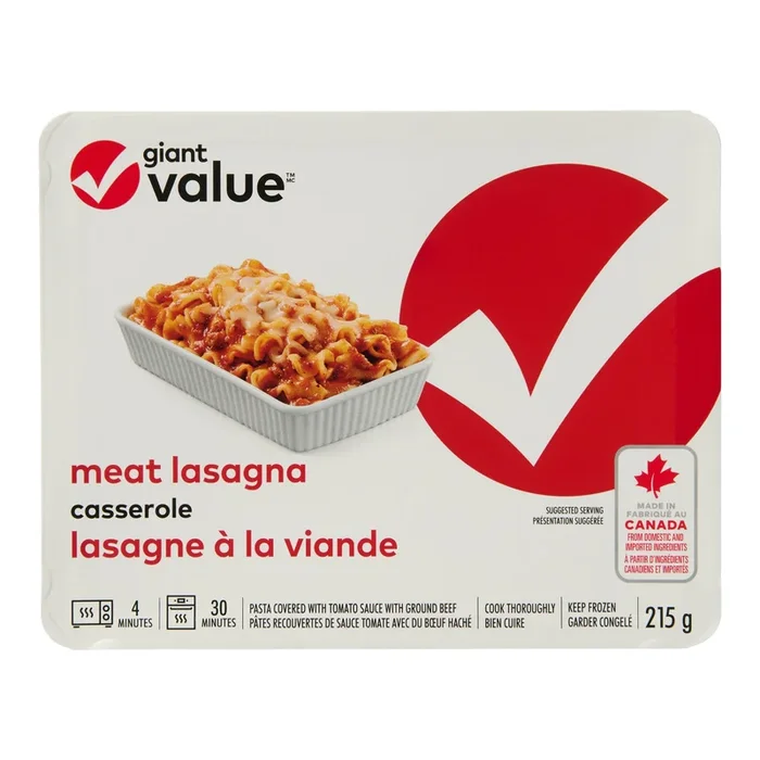 Giant Value Meat Lasagna, 215-g
