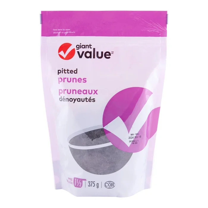 Giant Value Pitted Prunes – 375g