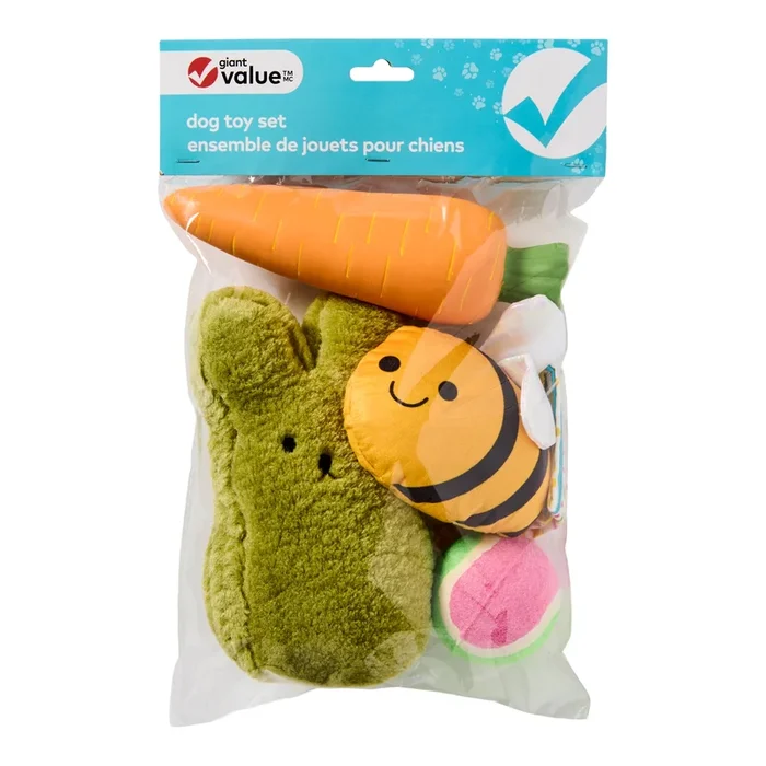 Giant Value Spring Dog Toy Set, 5-pieces