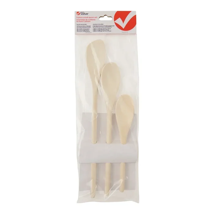 Giant Value Wooden Spoons, 3 Pack