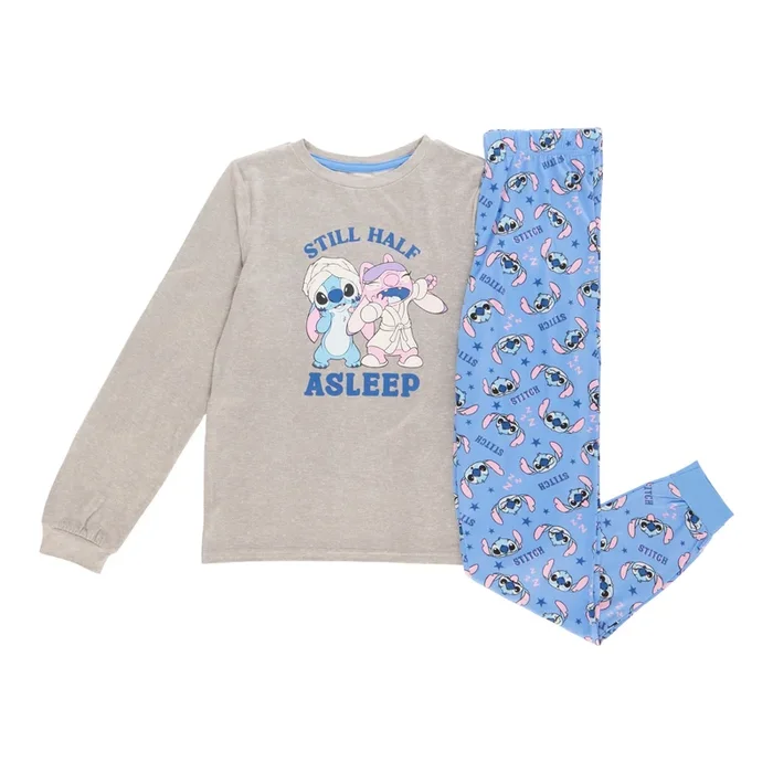 Girls’ Licensed Lilo & Stitch Family Long Sleeve Pyjama Set, 2-Piece