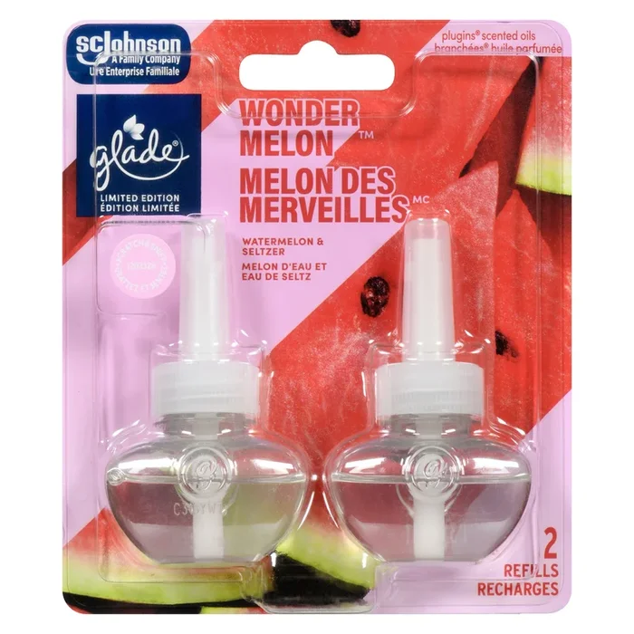 Glade PlugIns Wonder Melon Scented Oil, 2-Pack
