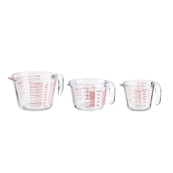 Glass Measuring Cup Set, 3 Piece
