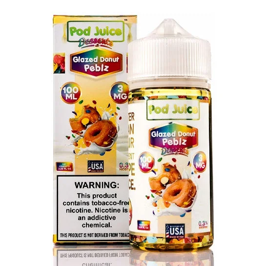 Glazed Donut Peblz – Pod Juice E-Liquid (100 ml)
