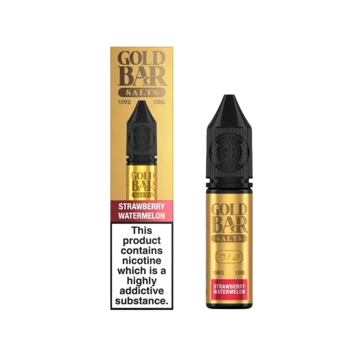 Gold Bar Strawberry Watermelon 10ml Nic Salt E-liquid