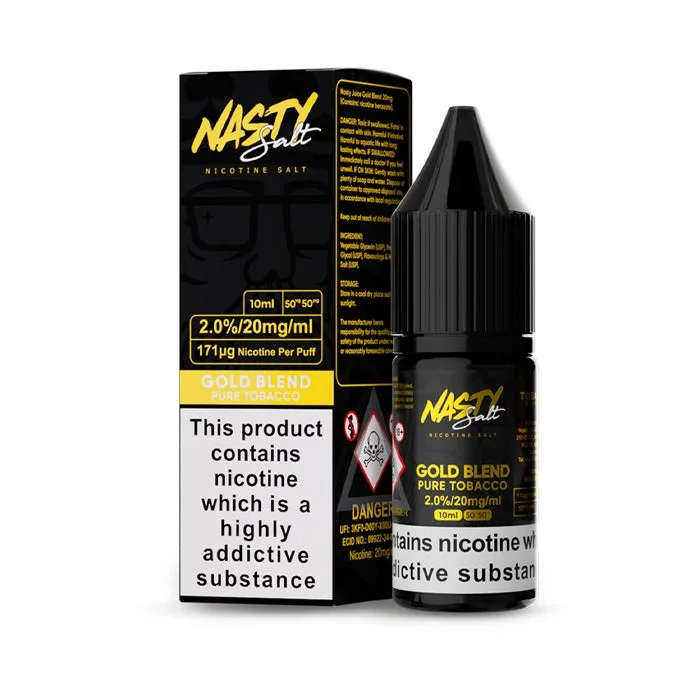 Gold Blend Nic Salt E-Liquid by Nasty Juice