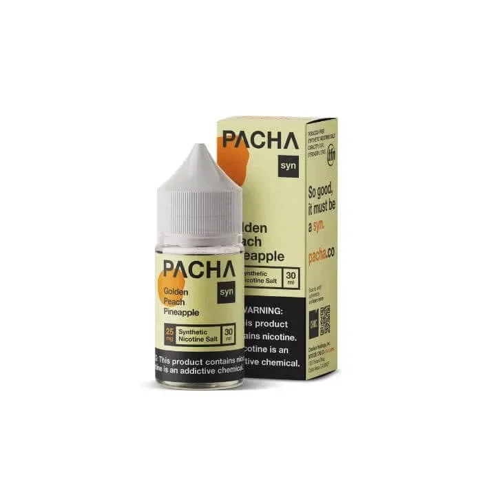 Golden Peach Pineapple Nicotine Salt by Pacha Syn