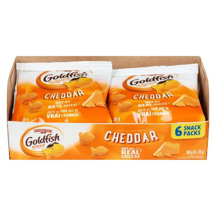 Goldfish Cheddar Cheese Crackers, 6-Pack