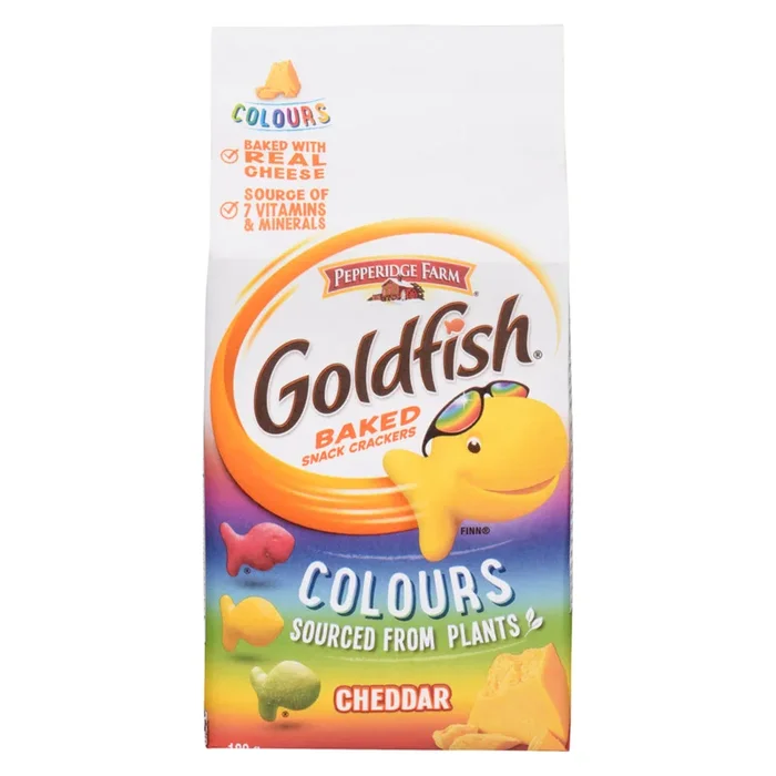 Goldfish Mini-Craquelins Cuits au Four Couleurs Cheddar, 180 g