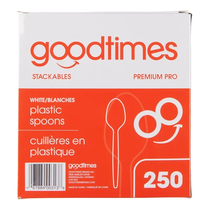 Goodtimes Plastic Spoons, 250-pack
