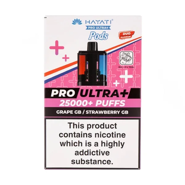 Grape GB/Strawberry GB Pro Ultra Plus 25k Prefilled Pod + Refill by Hayati