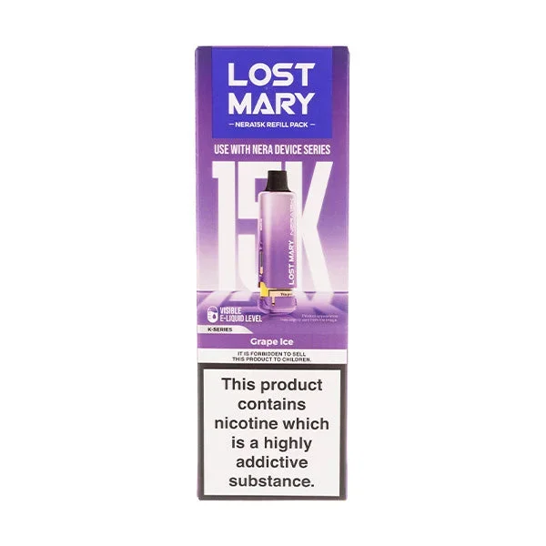 Grape Ice Nera 15k Prefilled Pod + Refill by Lost Mary