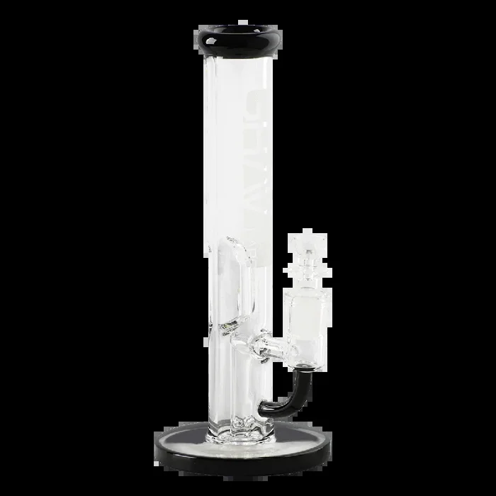 GRAV 8” Black Straight Water Pipe With Fixed Downstem