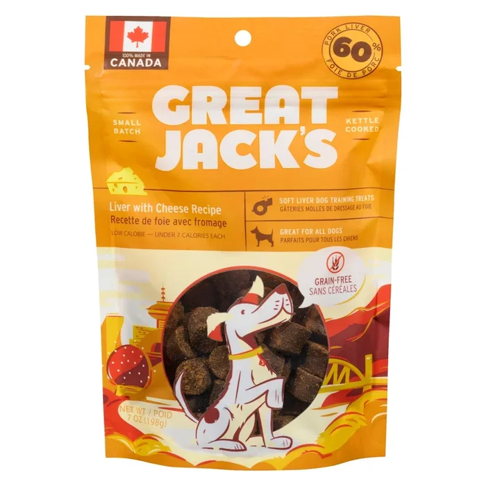 Great Jack’s Soft Liver Dog Training Treats Liver with Cheese Recipe, 198 g