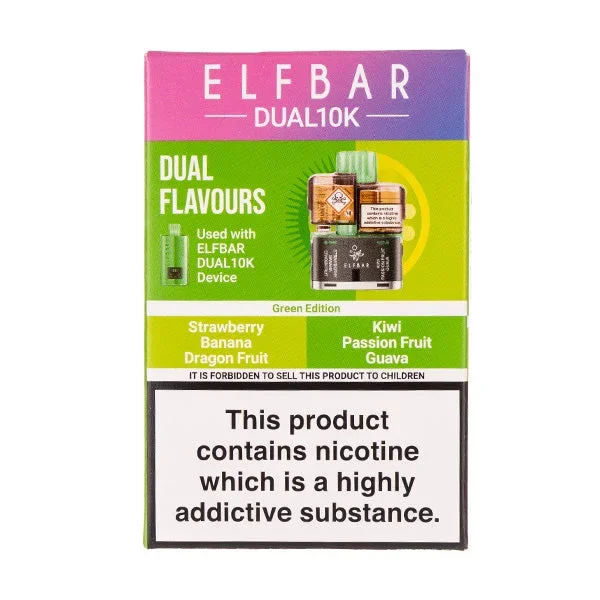 Green Edition Dual 10k Refill Pack by Elf Bar