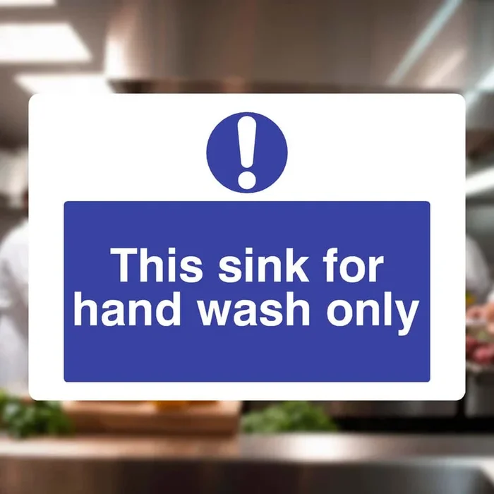 Hand Wash Only Sink Sign