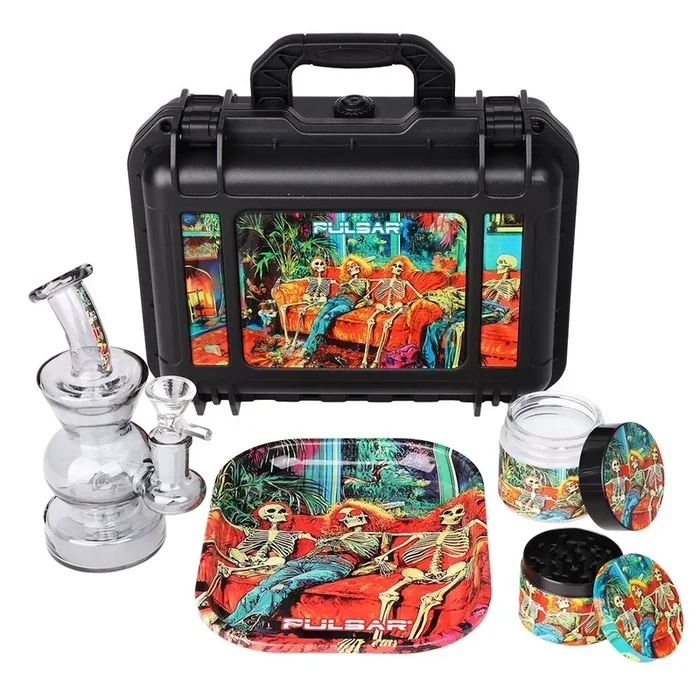 Hard Case Glass Bong Travel Set