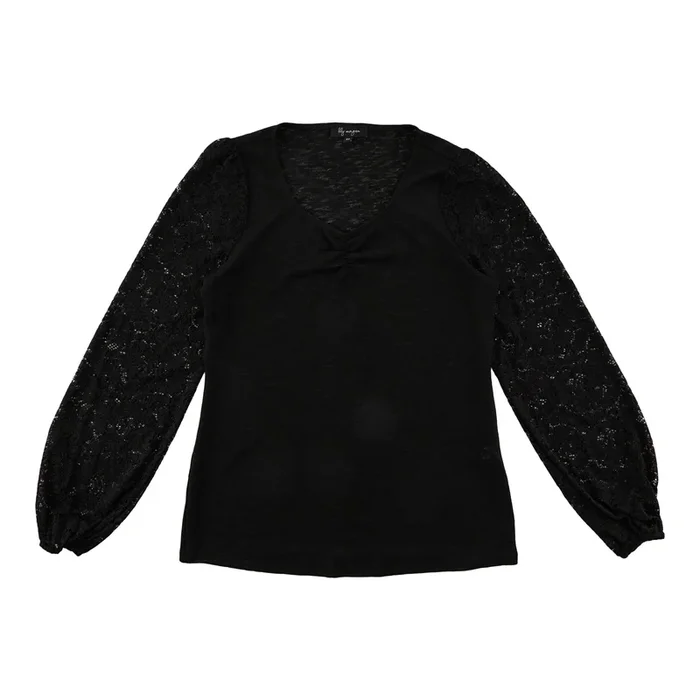 Haut avec manches en dentelle lily morgan pour femmes