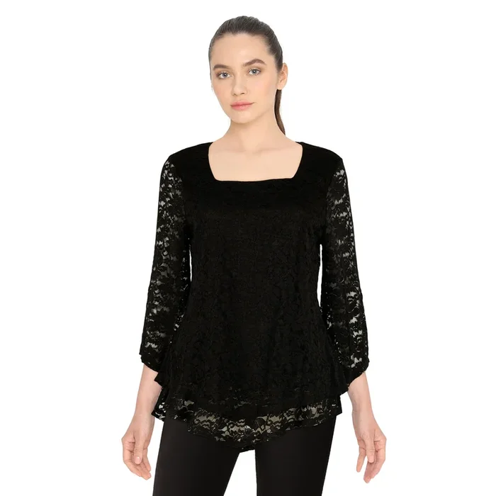 Haut en dentelle avec ourlet en pointe lily morgan pour femmes