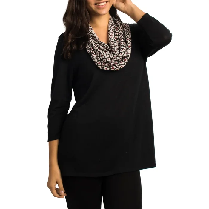 Haut en tricot avec foulard Classic Editions pour femmes