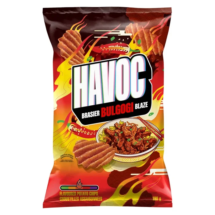 Havoc Flavoured Potato Chips Bulgogi Blaze, 190 g