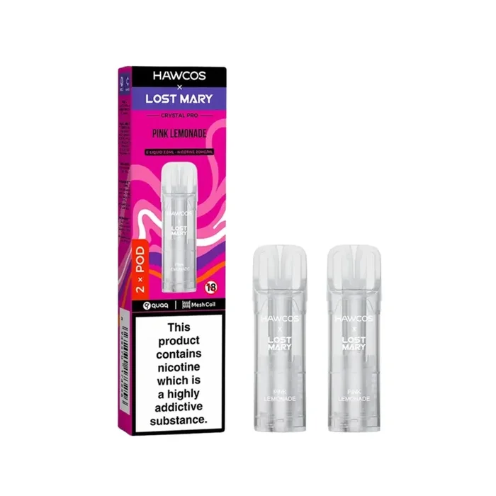 Hawcos X Lost Mary Crystal Pro Pink Lemonade Refill Pods