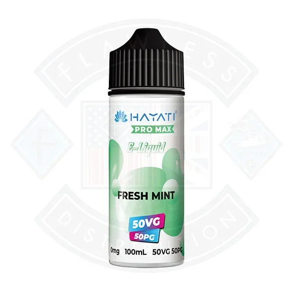 Hayati Pro Max 50/50 – Fresh Mint 0mg 100ml Shortfill