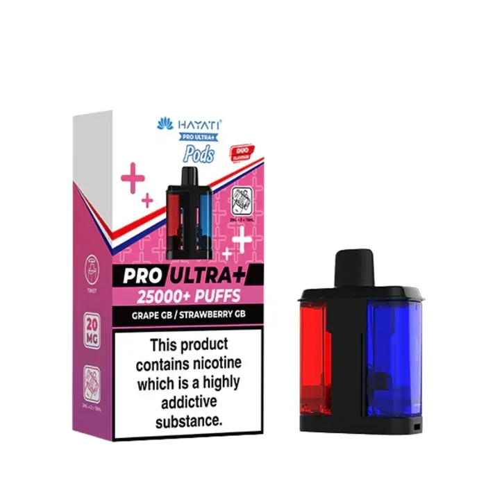 Hayati Pro Ultra Plus 25K Grape Gummy Bear Strawberry Gummy Bear Refill Pods