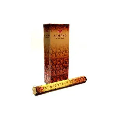 HEM Almond 9″ Incense Sticks – Hex Box (20g)