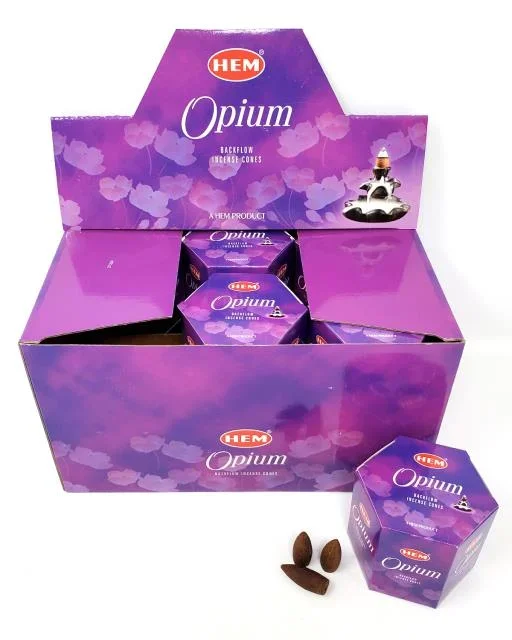 HEM Backflow Cones – Opium Backflow Incense 40 Cones