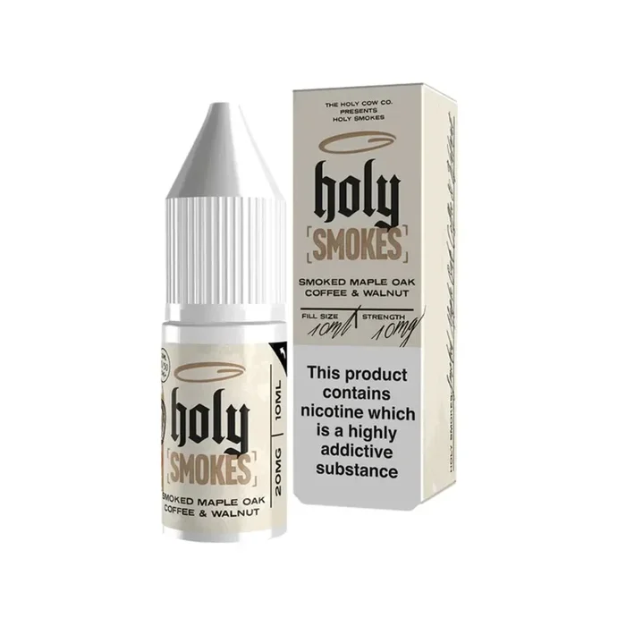 Holy Smokes Smoked Maple Oak Coffee & Walnut 10ml Nic Salt E-liquid