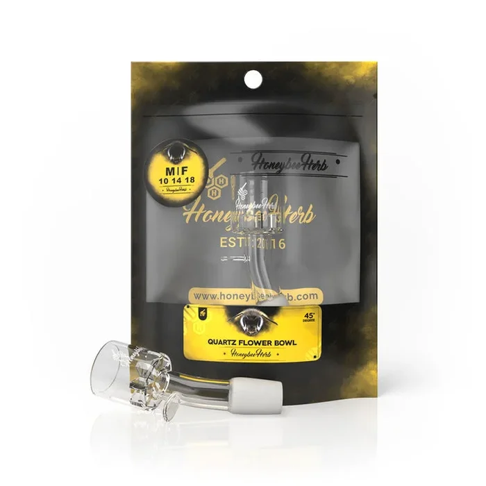 HONEYBEE HERB QUARTZ FLOWER BOWL 45° DEGREE- 14MM