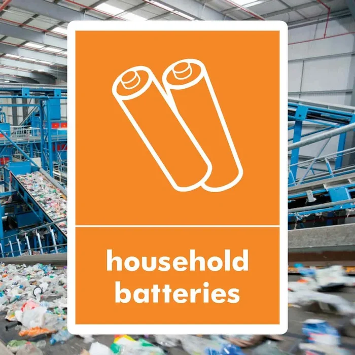 Household Batteries Sign