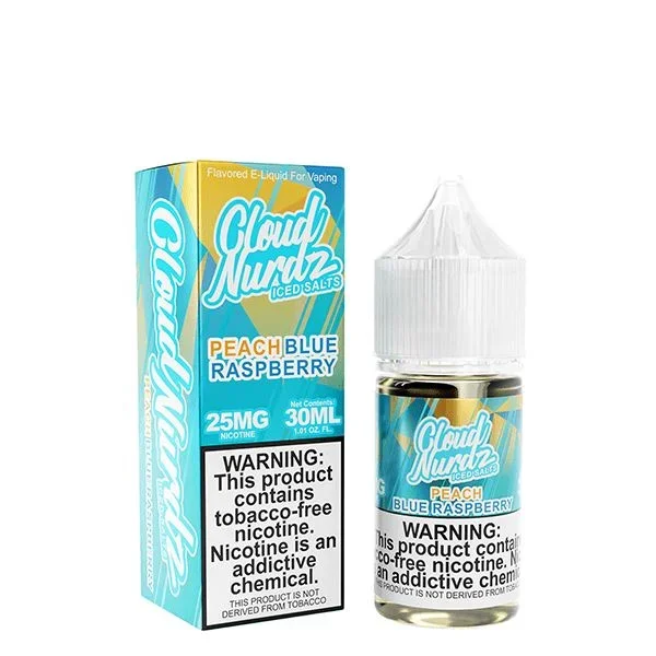 Iced Peach Blue Raz by Cloud Nurdz TFN Salts 30mL